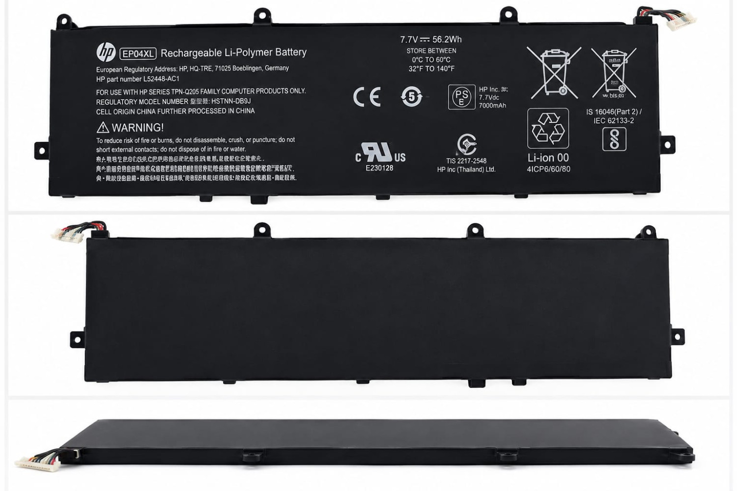EP04XL Laptop Battery Compatible with HP Elite Dragonfly G1 2019 Elite Dragonfly G2 2020 Series EP04056XL HSTNN-DB9J New Original Battery 56.2Wh