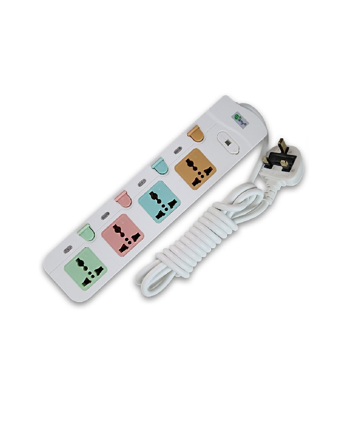 Many 3 Pin Socket Multi Plug , MTS-148, 3 Meter